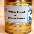 Hundefutter frisches Fleisch mit grünem Pansen